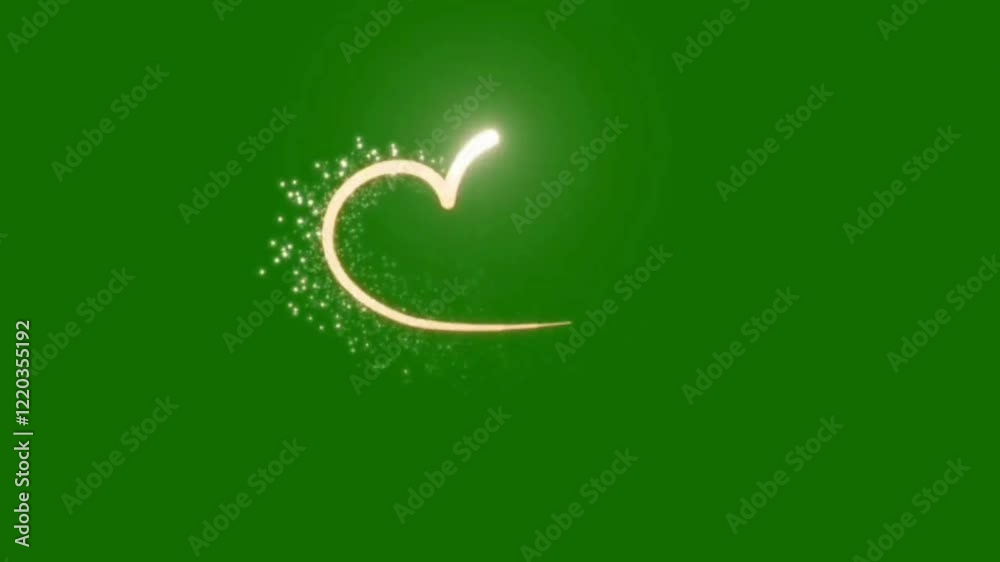 Heart abstract green background