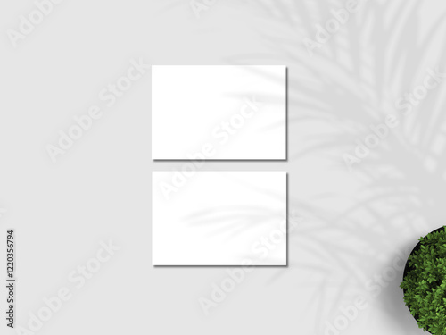 Table cards mockup, Wedding cards on white background