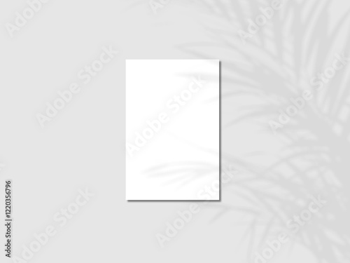 Invitation card mockup, Card mockup with shadow overlays