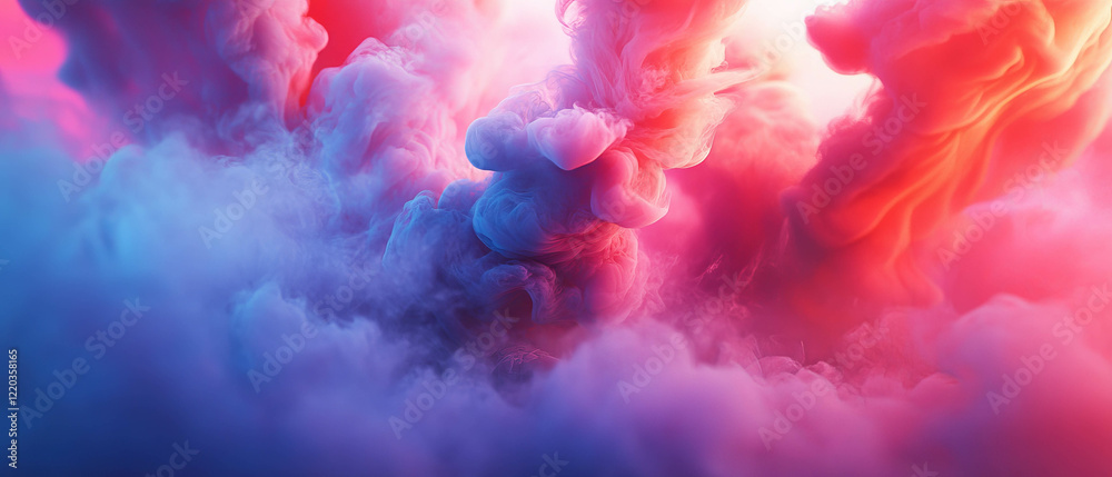Vibrant abstract smoke background with depth and texture in varying densities and opacities