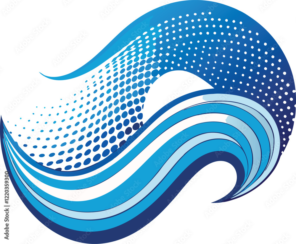 abstract wave blue vector illustration abstract wave blue vector illustration