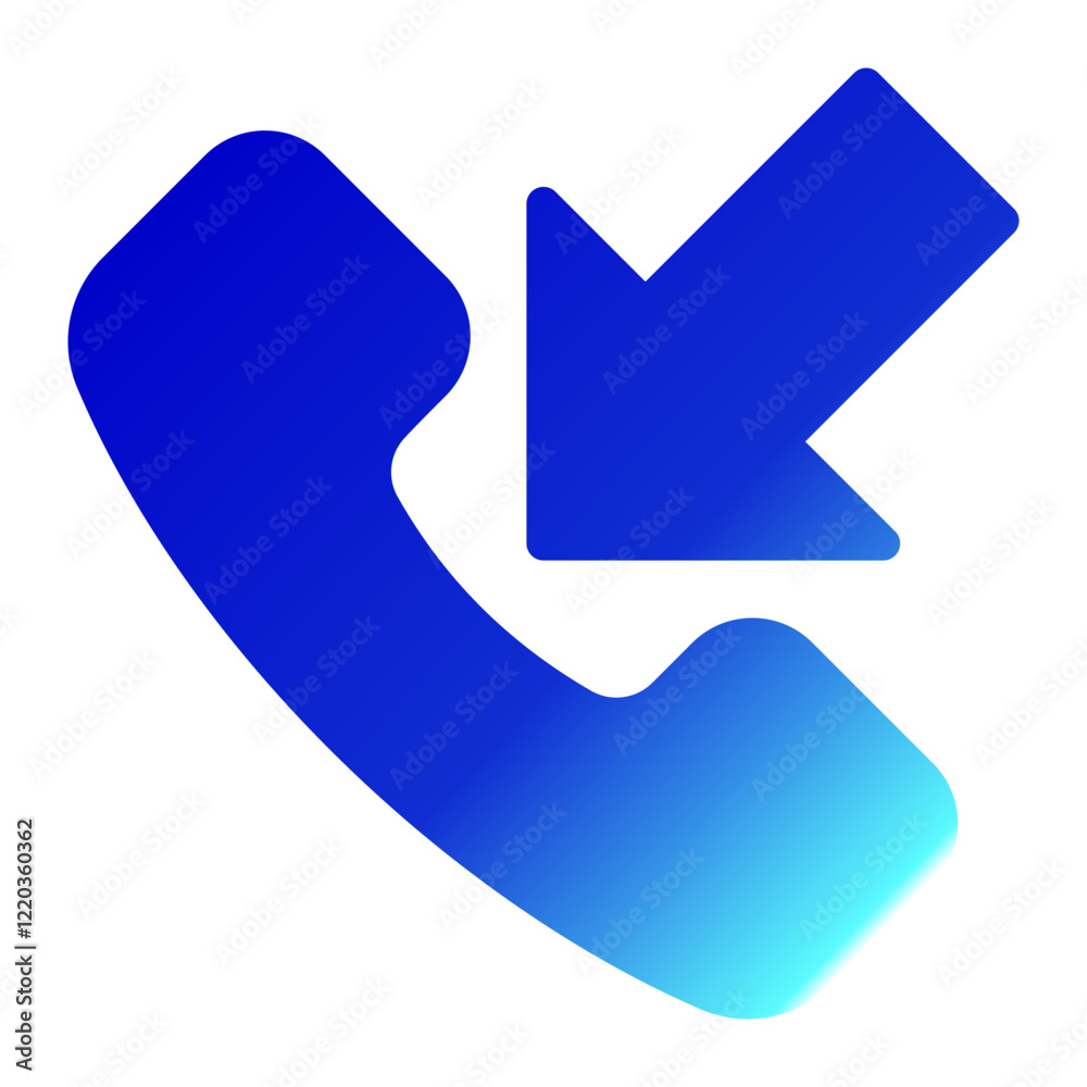 Incoming Call Icon Glyph Gradient Style Incoming Call Icon Glyph Gradient Style