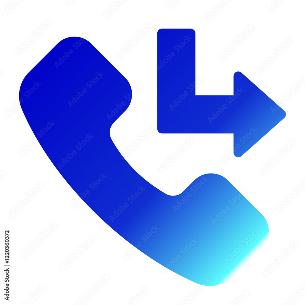 Missed Call Icon Glyph Gradient Style Missed Call Icon Glyph Gradient Style