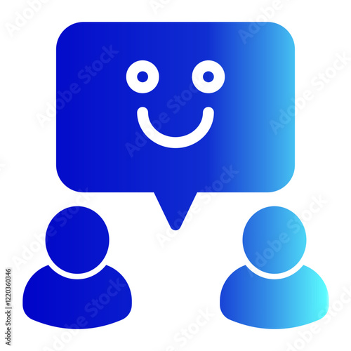 Small Talk Icon Glyph Gradient Style