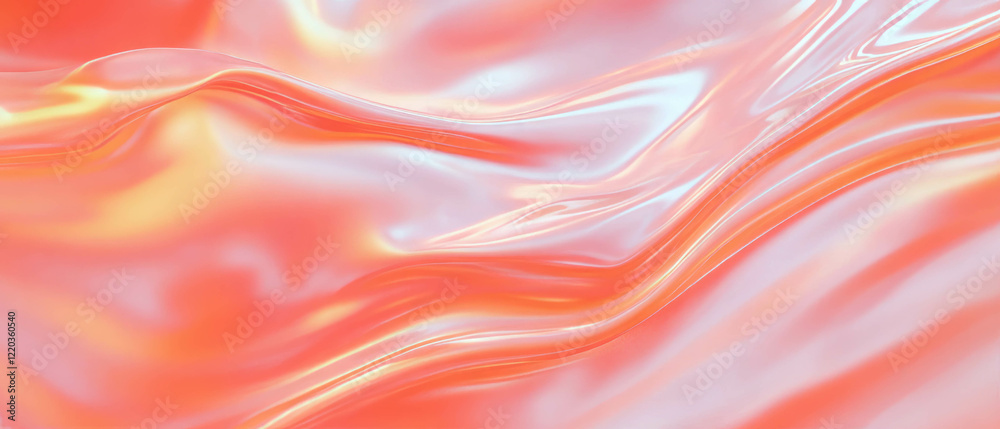 Fototapeta premium Abstract representation of dynamic 3D sound waves influenced by virtual wind in fluid motion