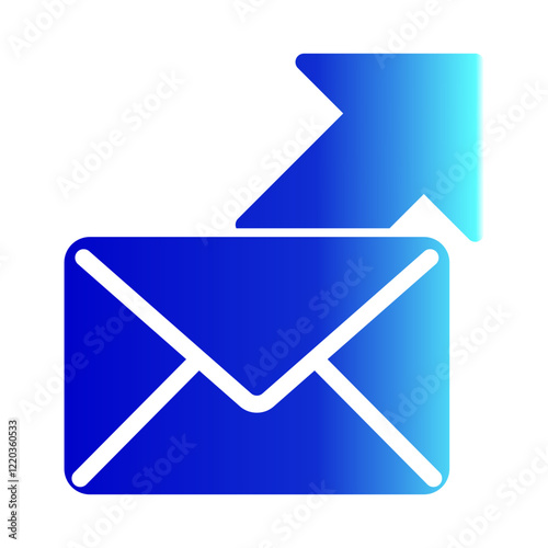 Send Email Icon with Glyph Gradient Style