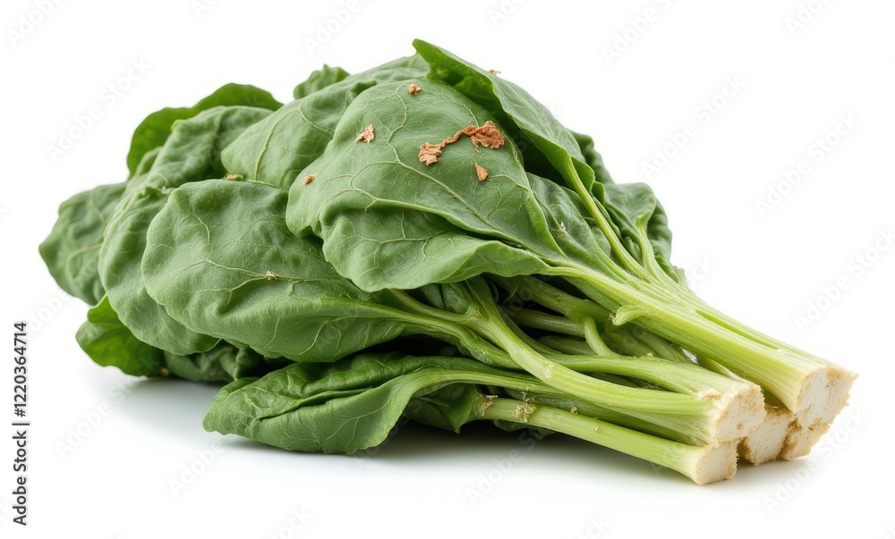 Fresh spinach leaves on white background Fresh spinach leaves on white background