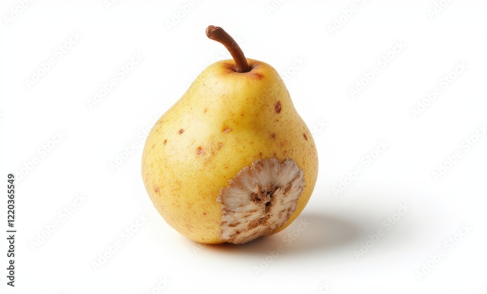 Ripe yellow pear with a cut section Ripe yellow pear with a cut section