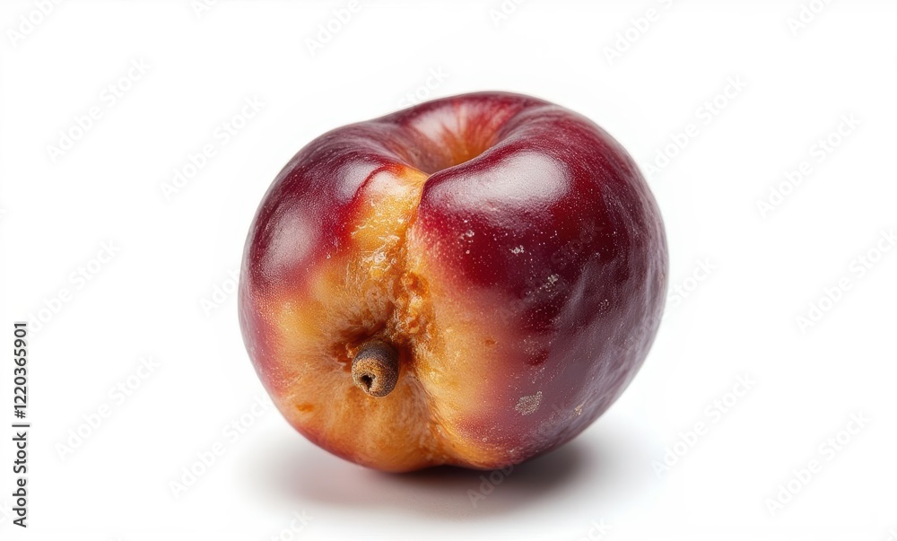 Ripe red apple on a white background Ripe red apple on a white background