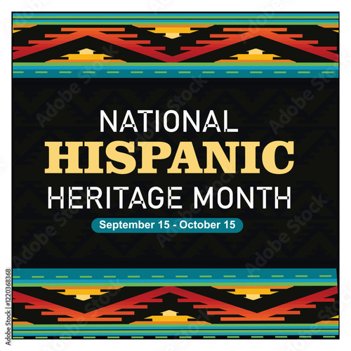 National Hispanic Heritage Month Celebration with Cultural Symbols.