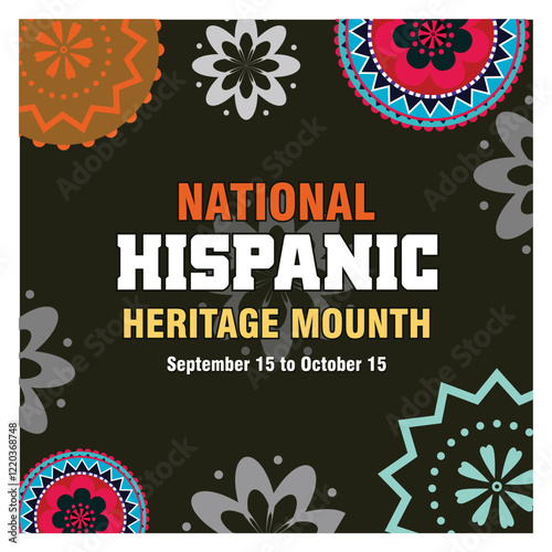 National Hispanic Heritage Month Celebration with Festive Floral Decorations.