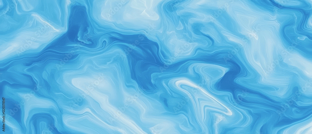 Gradient waves create a calming abstract effect in soothing blue tones