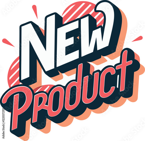 new product sign. new product label. retro round vintage label