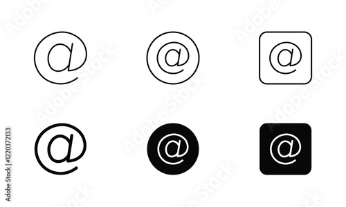 at the rate, at, signs, email, arroba, communications, internet, Outline icon, signs and more, perfect for websites, apps, and print projects; these scalable icons are fully customizable for print.