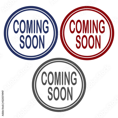  coming soon stamp icon vector design templates