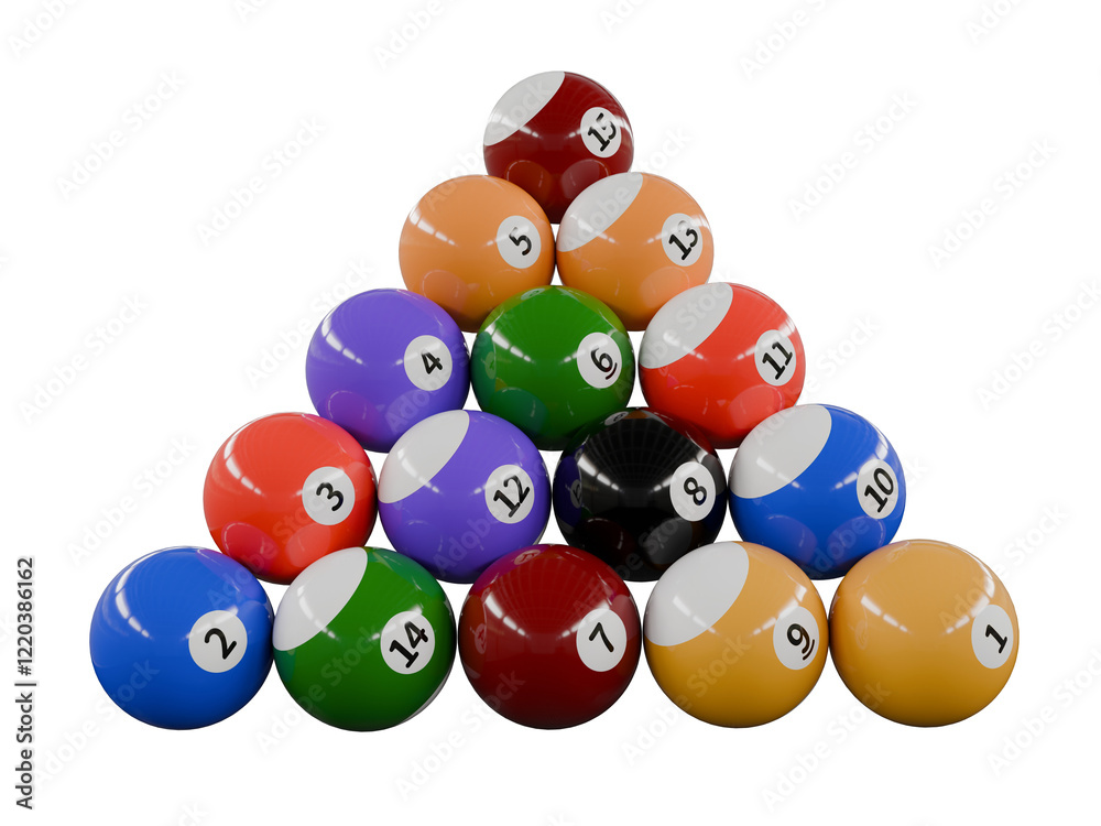 Billiard ball isolated on white Billiard ball isolated on white
