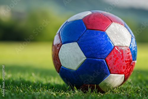 Vibrant Soccer Ball on Grass