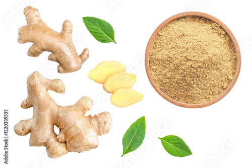 Fototapeta Naklejka Na Ścianę i Meble -  Ginger powder isolated