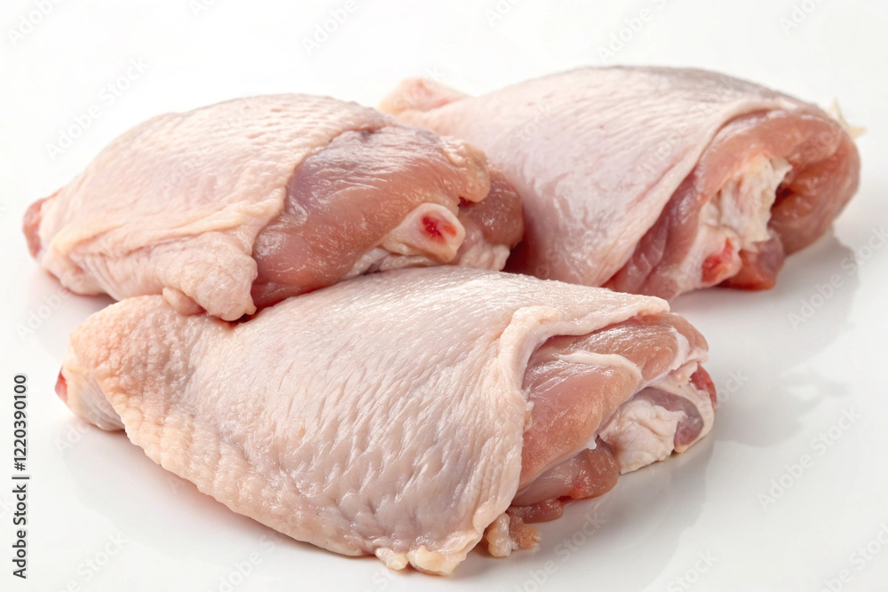 Fresh chicken middle wings on a white background Fresh chicken middle wings on a white background