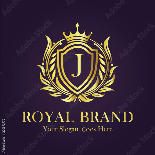 Luxury Gold Monogram Logo - Letter J