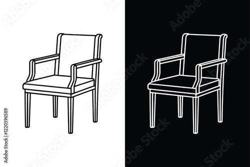 Superleggera chair icon vector on White Background ,Vector Art Illustration on white background.