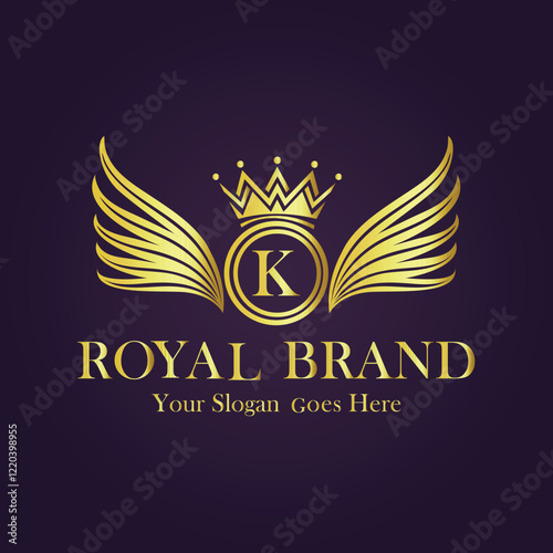 Luxury Gold Monogram Logo - Letter K