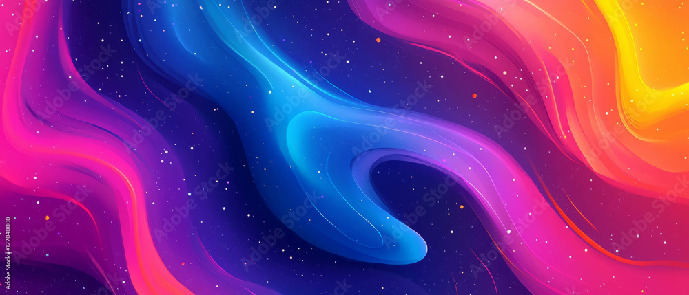 Vibrant abstract background of colorful galaxies with space elements for branding Vibrant abstract background of colorful galaxies with space elements for branding