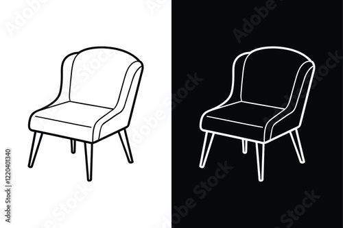 Series7 chair icon vector on White Background ,Vector Art Illustration on white background.