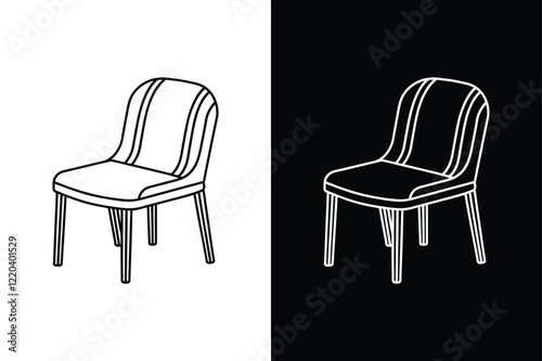 Series7 chair icon vector on White Background ,Vector Art Illustration on white background.