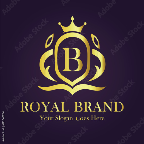 Luxury Gold Monogram Logo - Letter B
