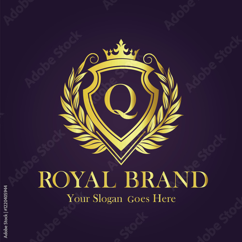 Luxury Gold Monogram Logo - Letter Q

