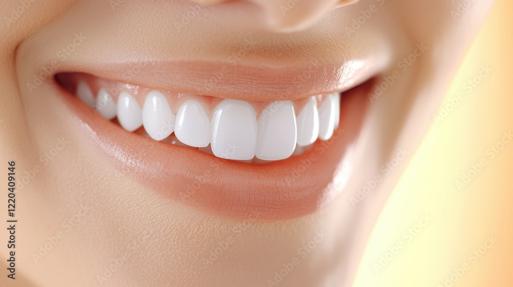 Obraz premium Radiant Smile Showcasing Perfectly White Teeth and Healthy Gums