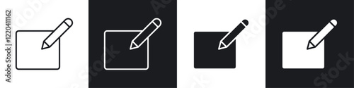Register icons collection in black and white solid and line style