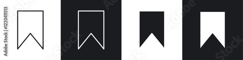 Save post icons collection in black and white solid and line style