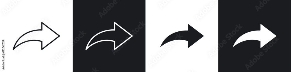 Share icons collection in black and white solid and line style Share icons collection in black and white solid and line style