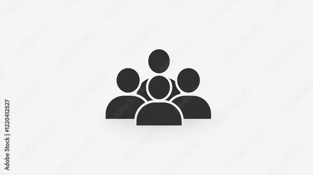 Group of People Icon Representing Community and Collaboration Group of People Icon Representing Community and Collaboration