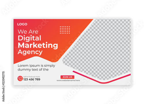  Digital marketing agency and creative corporate web banner template