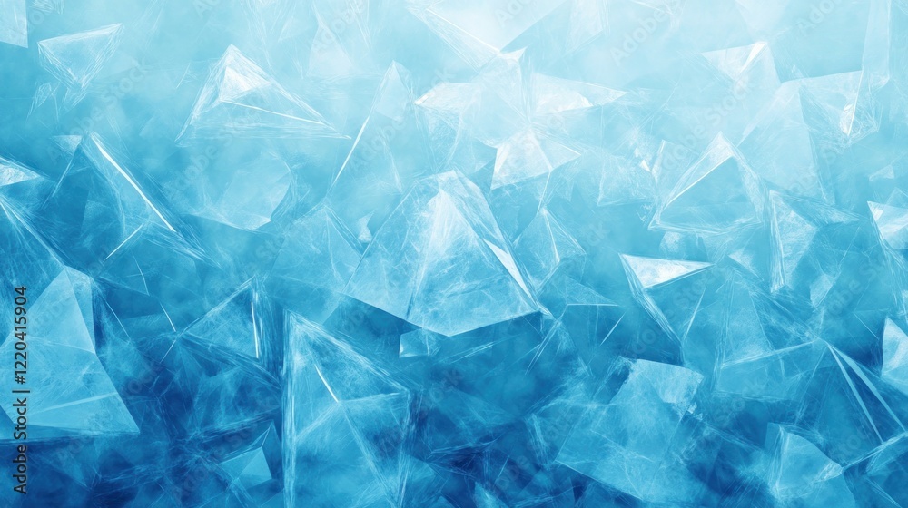Abstract Glacial Blue Ice Crystals Texture Background Abstract Glacial Blue Ice Crystals Texture Background