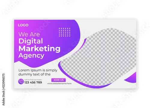 Digital marketing agency and creative corporate web banner template