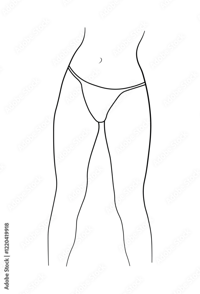 panties woman bikini black and white hand drawing panties woman bikini black and white hand drawing