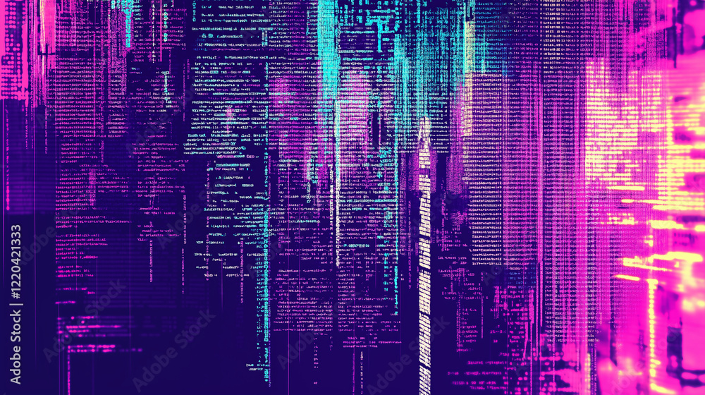 Programming Code, glitch art