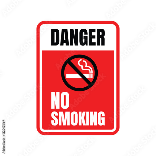 Smoking banned here sign icon, No smoking icon illustration, Smoking not allowed icon