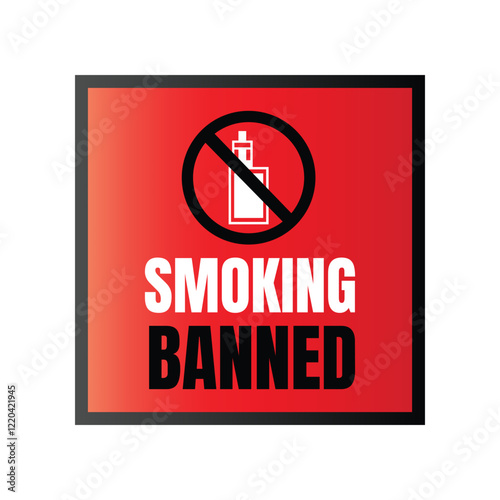Smoking banned here sign icon, No smoking icon illustration, Smoking not allowed icon