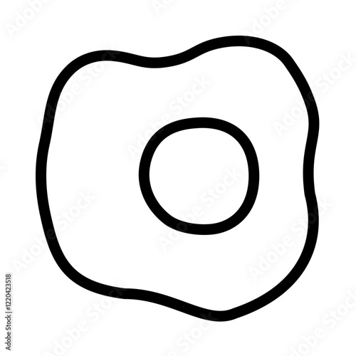 fried egg icon illustration