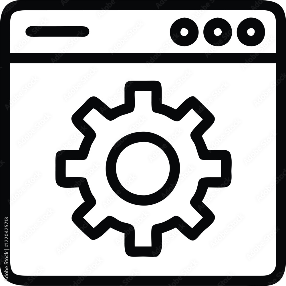 Gear Icon Vector: Settings and Configuration Symbol Gear Icon Vector: Settings and Configuration Symbol