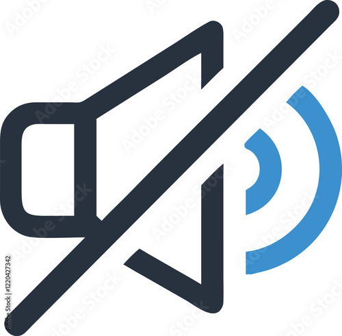 Mute Icon Vector – No Sound Symbol for Audio & Media Controls"