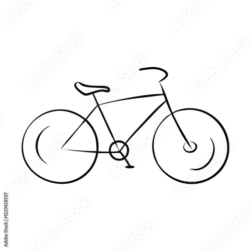 Obraz na płótnie Simple black and white line drawing of a bicycle w salonie