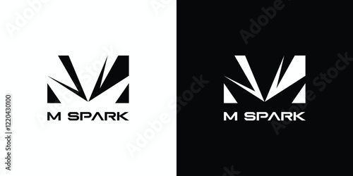 The M Spark logo design is modern and sophisticated with black accents.