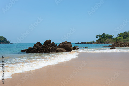 Koh Phra Thong is located in Kura Buri, Phang Nga. It covers an area of ​​102 sq. km.,the largest island in Phang Nga Province. It has a wide beach, beautiful sea with gentle waves, and savannah field photo