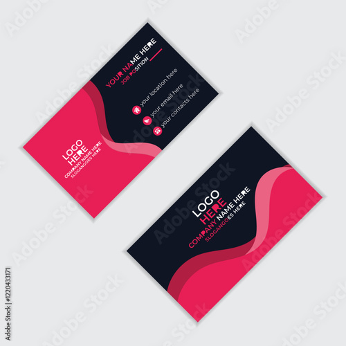 Vector modern business card template design photo